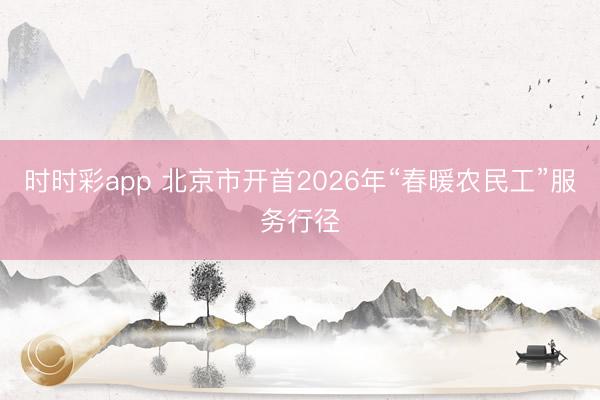 时时彩app 北京市开首2026年“春暖农民工”服务行径